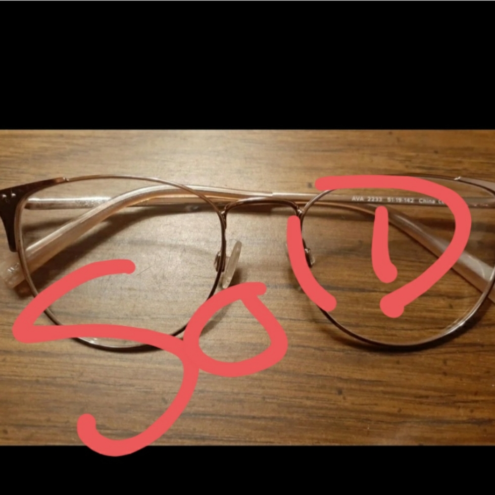 Warby Park Ava Rose Gold Frames w/Case